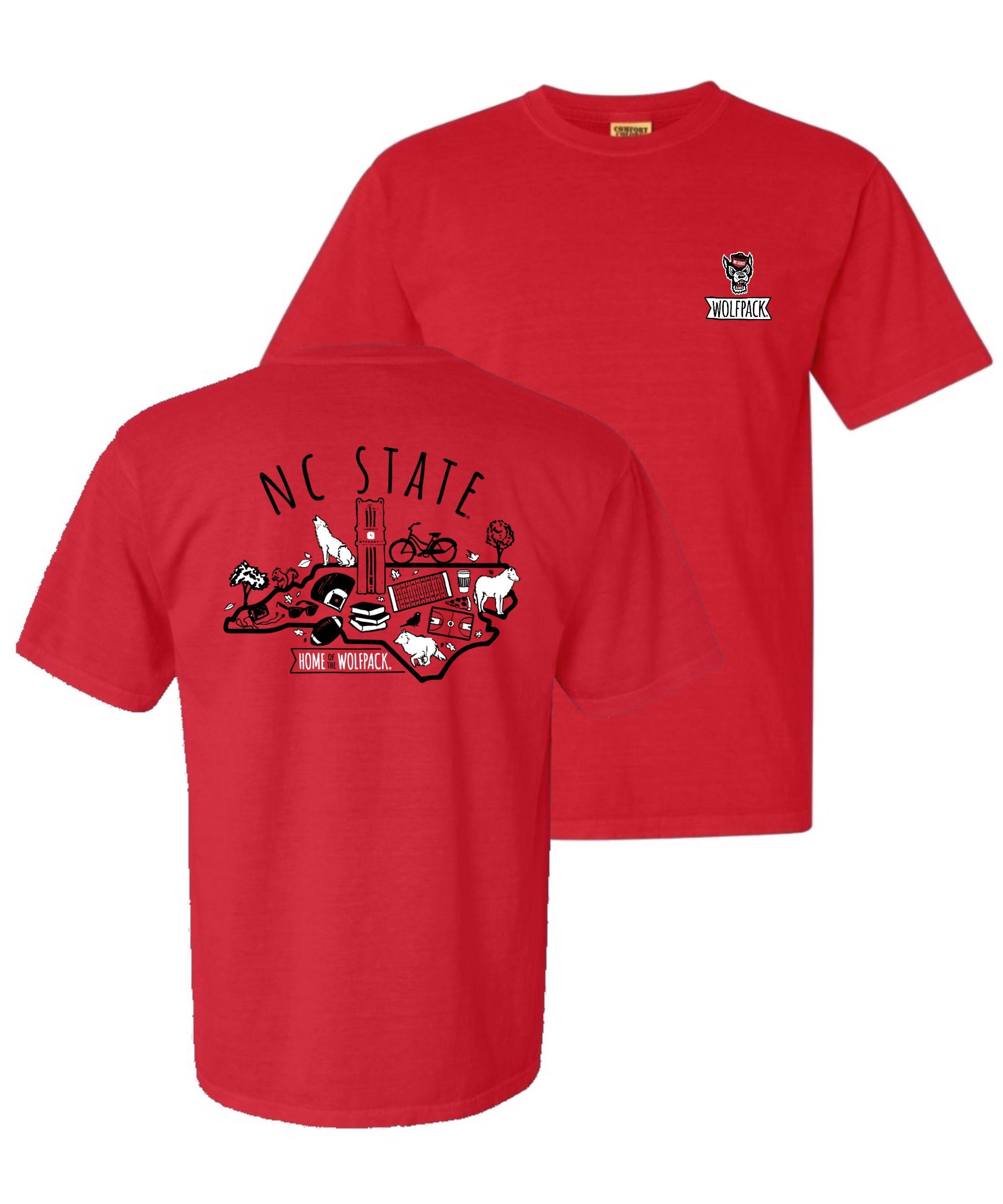 トップス NC Red Comfort Colors Short Sleeve Tee - NC State Icons | Wolfpack